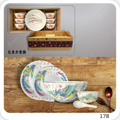 鳳凰花6人份餐具組