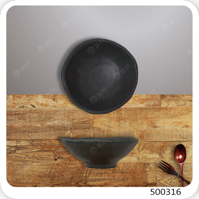 美耐皿岩燒造型圓碗