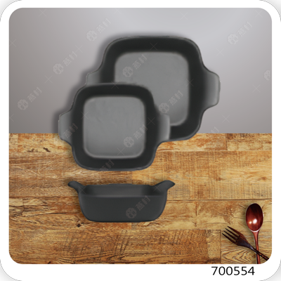 黑正方烤盤(直身/中)