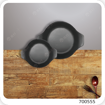 黑圓形烤盅(直身/中)