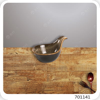 窯變釉色立匙-棕