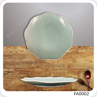 9英吋綠荷葉圓盤