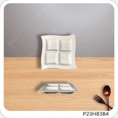 波浪四格方型盤