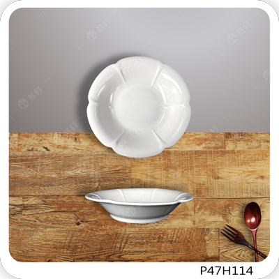 11.75英吋荷花邊圓深盤