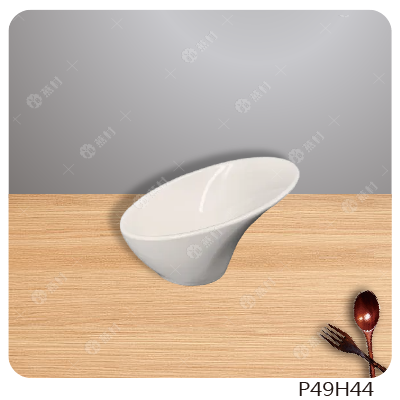 曲線斜型高腳碗