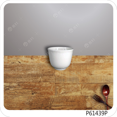 3英吋荷葉茶杯白