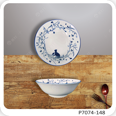 7.5英吋麵碗-葉貓