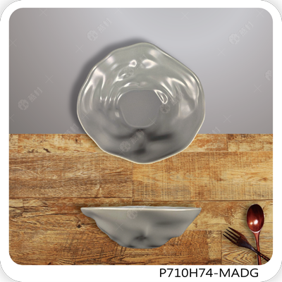 7.5英吋岩紋湯碗/消光灰